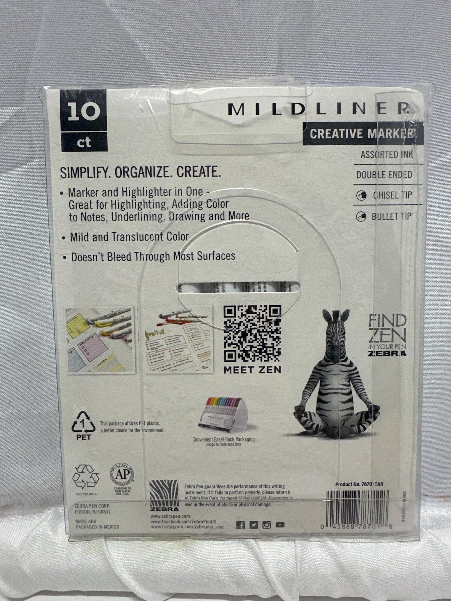 Zebra Mildliner Double Ended Creative Markers 10 Pack Pastel Color