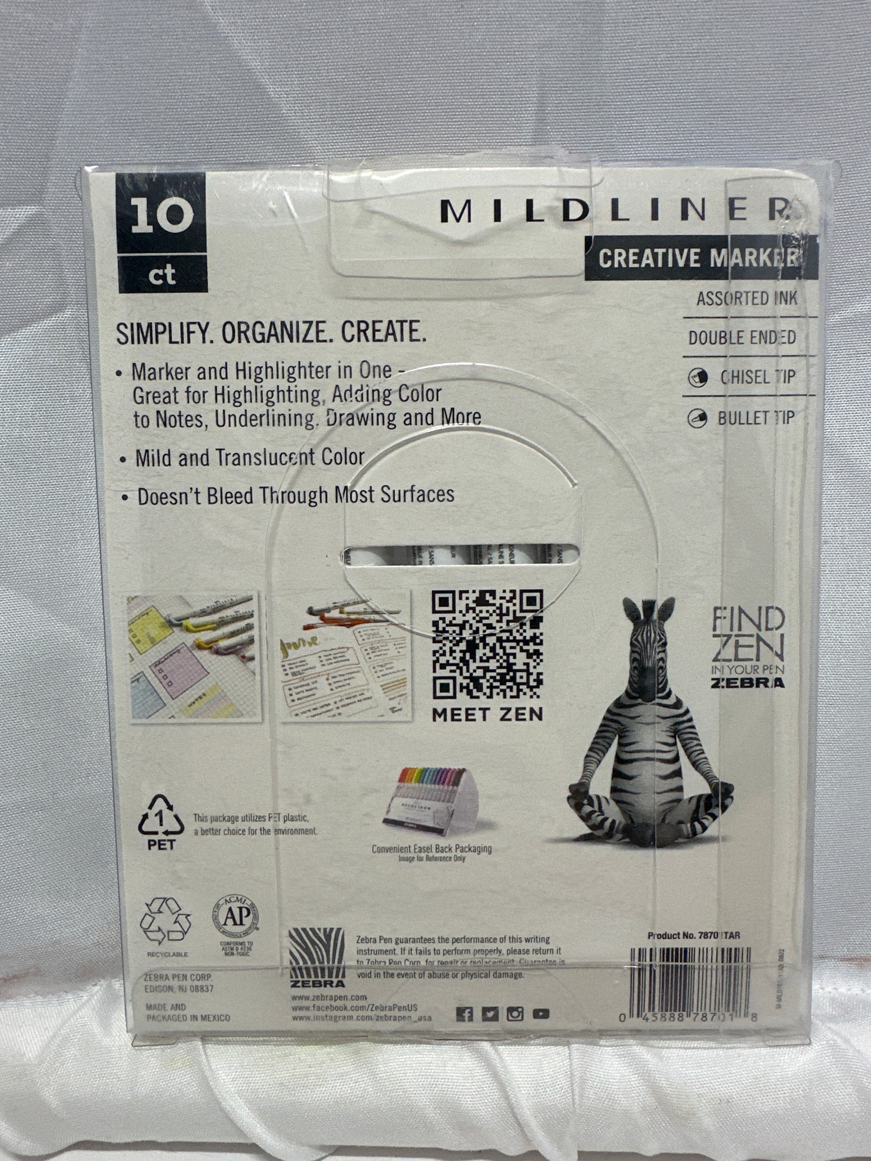 Zebra Mildliner Double Ended Creative Markers 10 Pack Pastel Color