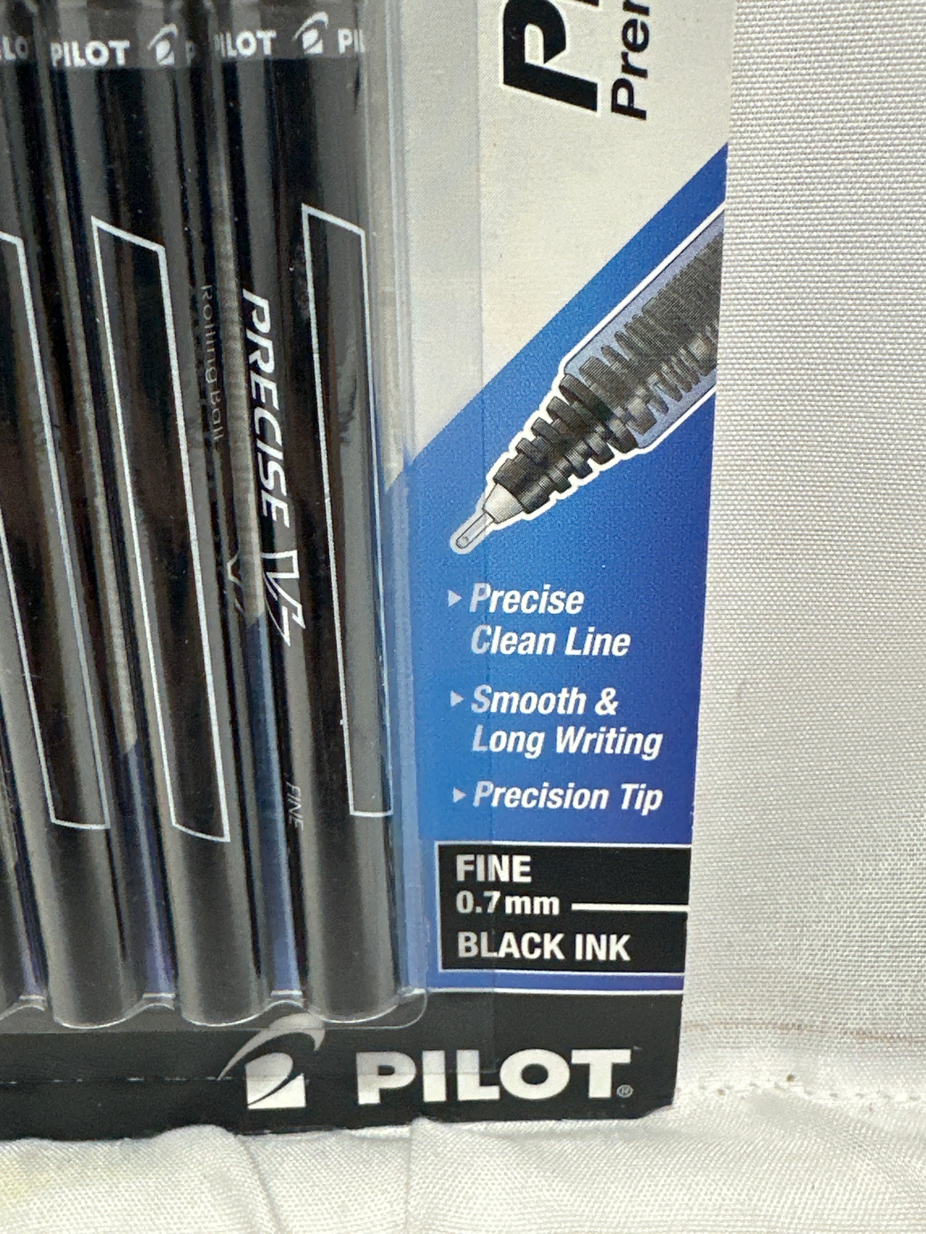 5 Pack Pilot V7 Fine Rollerball Pen, Black Ink, Rolling Ball Pens
