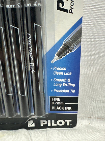 5 Pack Pilot V7 Fine Rollerball Pen, Black Ink, Rolling Ball Pens
