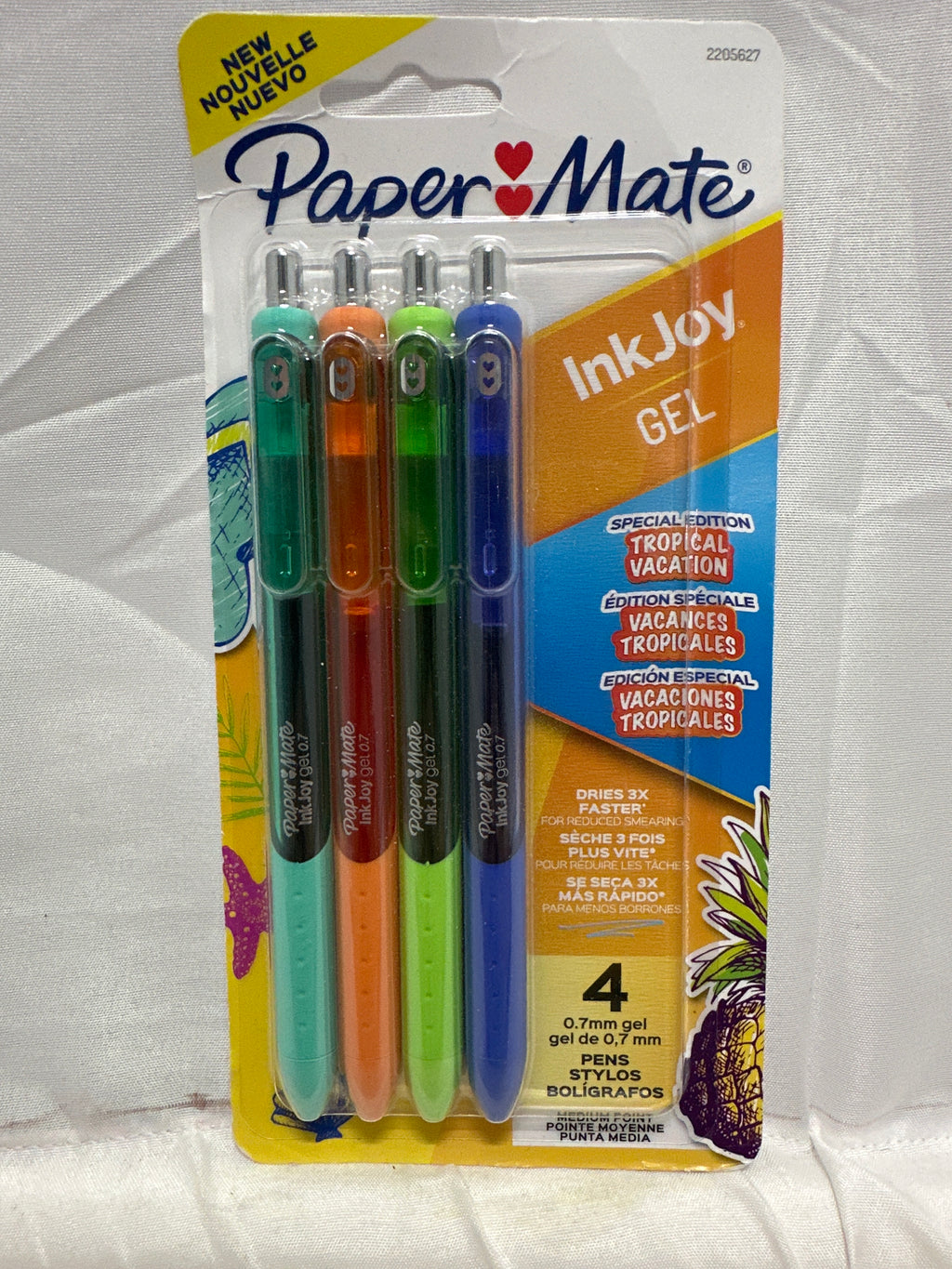 Paper Mate InkJoy Gel Pens 0.7mm Tropical Vacation 4-Pack Multicolor