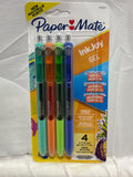 Paper Mate InkJoy Gel Pens 0.7mm Tropical Vacation 4-Pack Multicolor