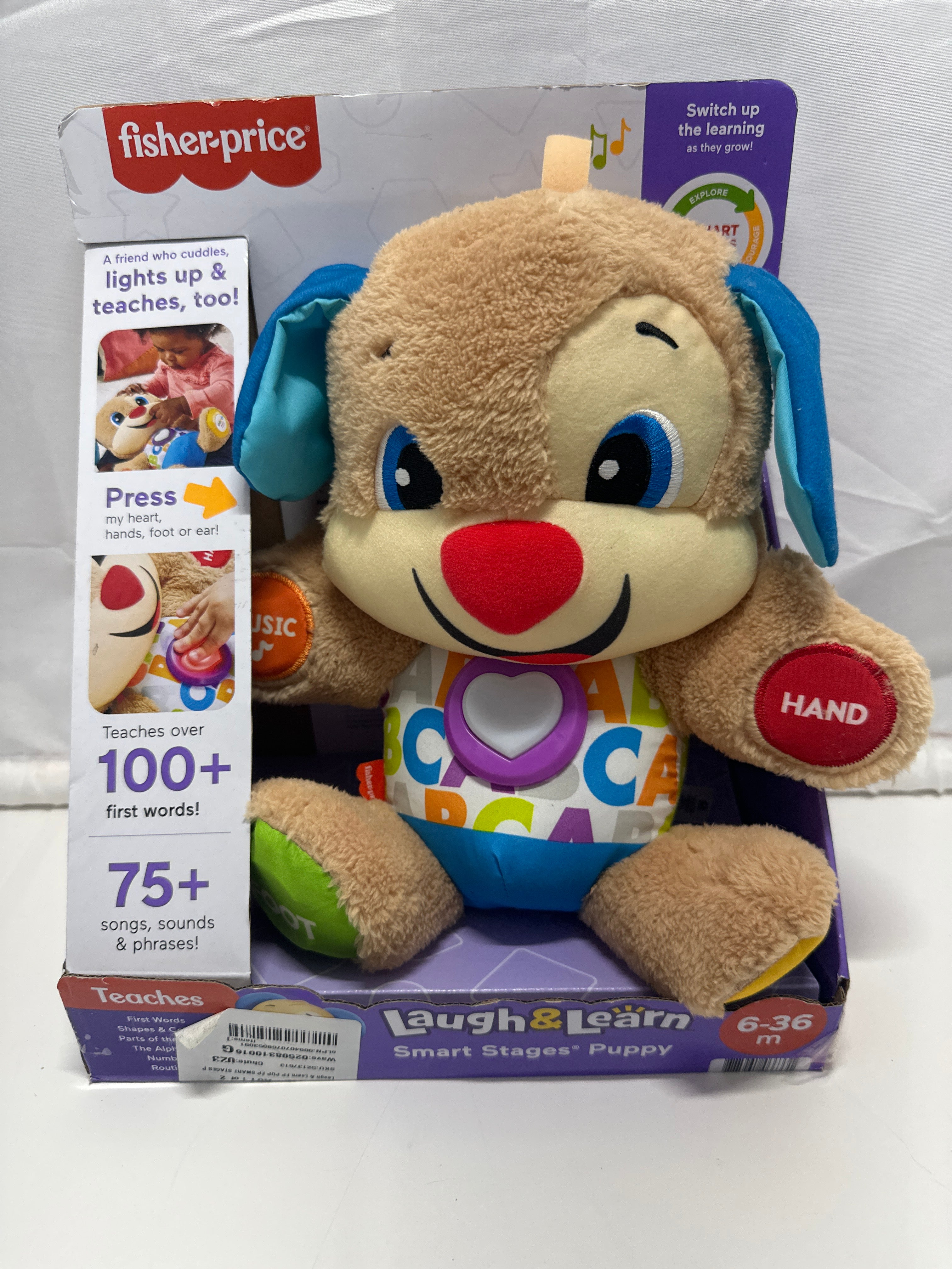 Fisher-Price Laugh & Learn Smart Stages Puppy Plush Learning Toy (6–36 Months)