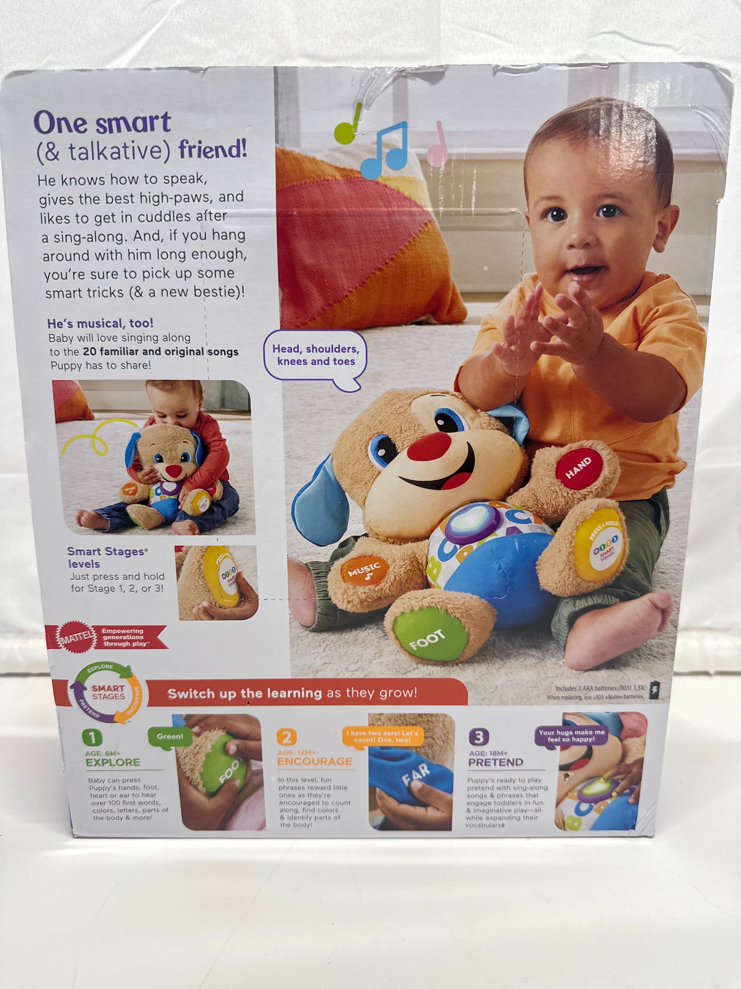Fisher-Price Laugh & Learn Smart Stages Puppy Plush Learning Toy (6–36 Months)