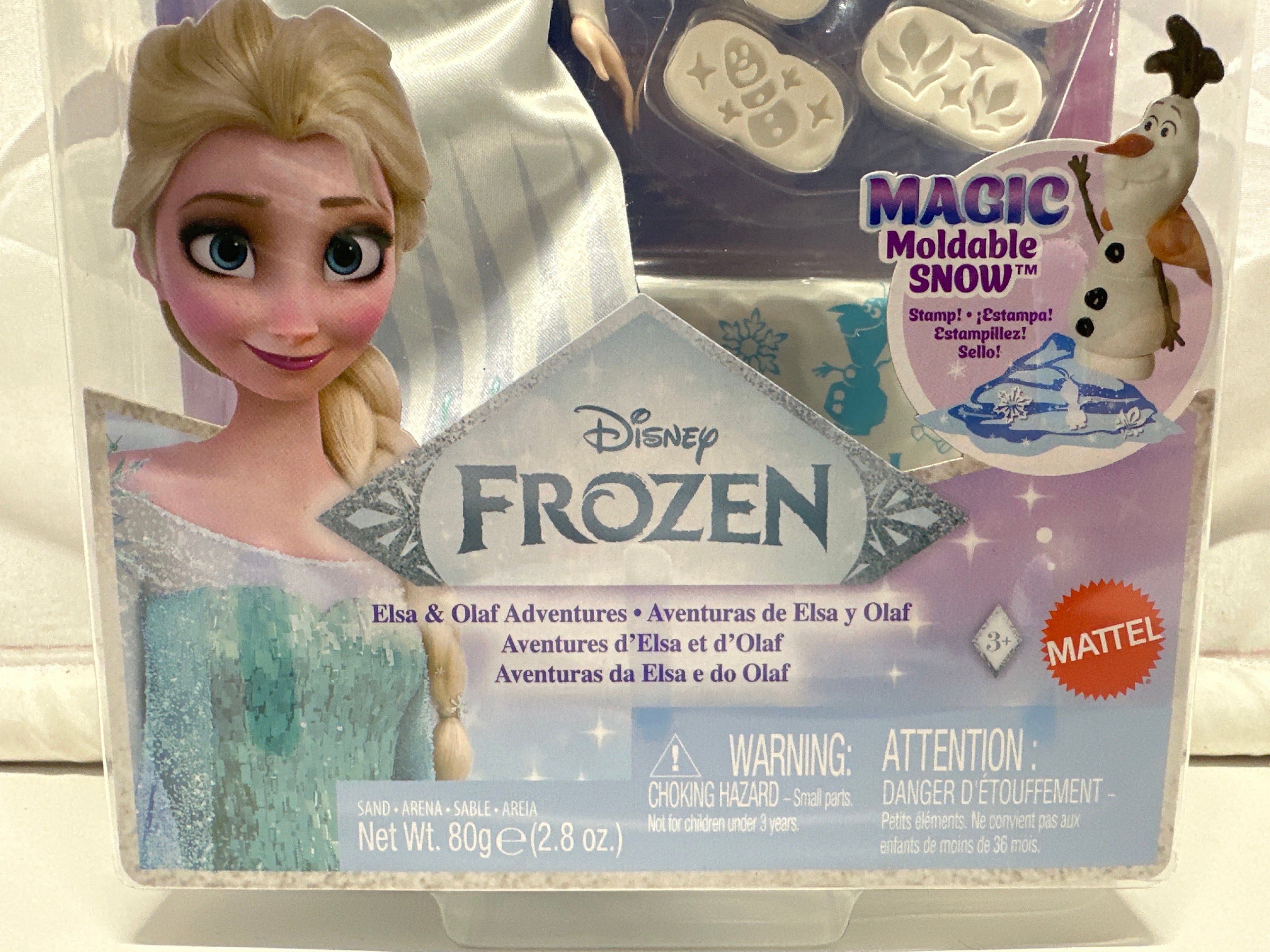 Disney Frozen Elsa Olaf Doll Magic Moldable Snow Set Mattel Playset
