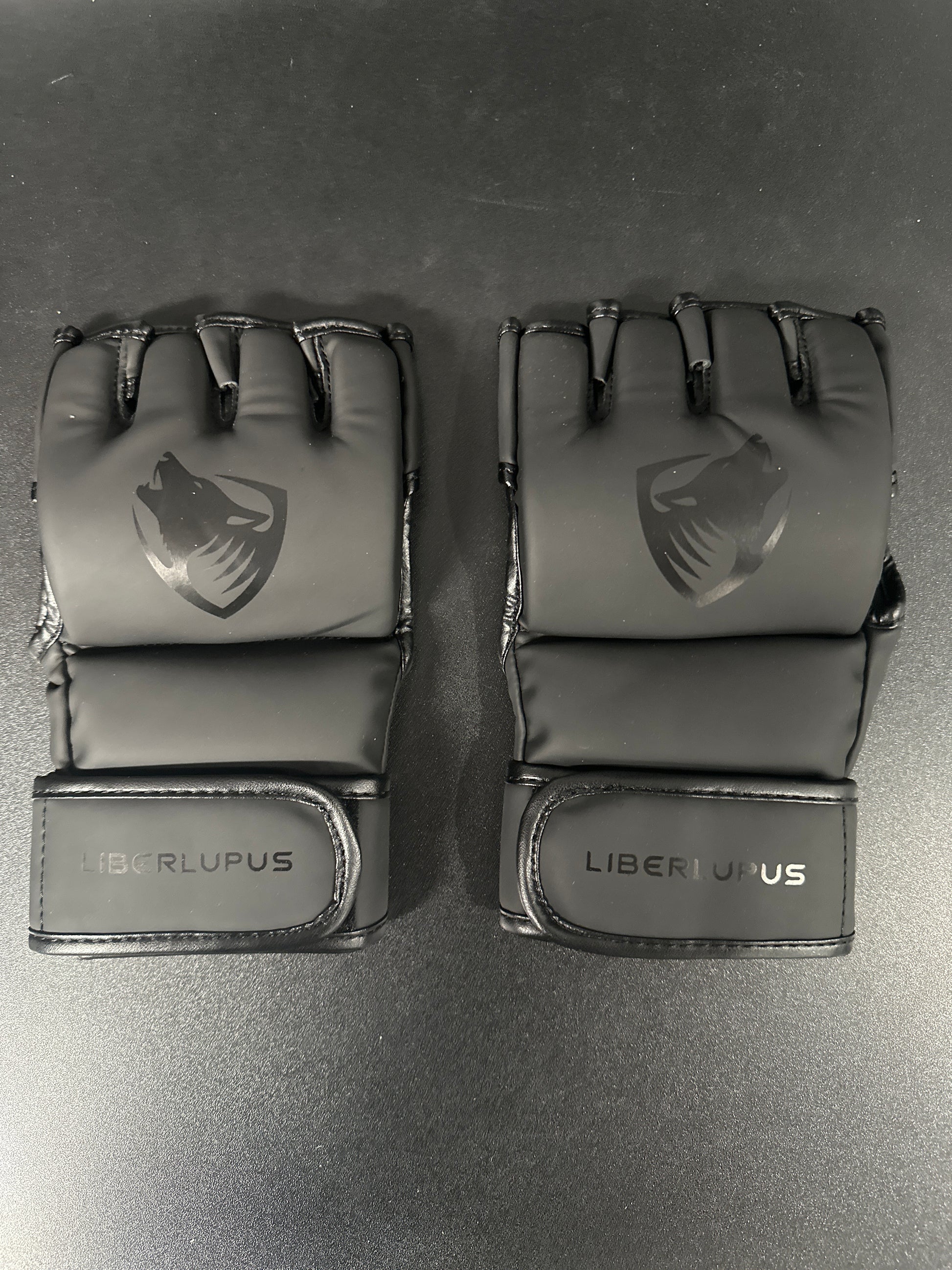 LIBERLUPUS MMA Gloves for Men– Open Palm Training Gloves for Grappling, Kickboxing, Muay Thai, Light Sparring, Youth Self-Defense, Heavy Bag Workouts – Durable Synthetic Leather with Wrist Support