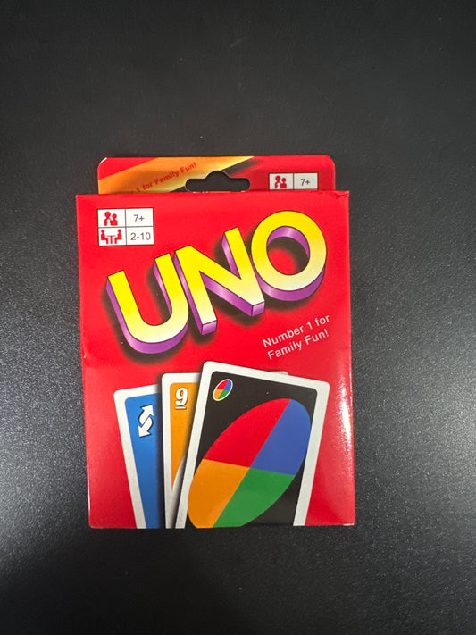 UNO - Classic Colour & Number Matching Card Game - 112 Cards - Customizable & Erasable Wild - Special Action Cards Included - Gift for Kids 7+, W2087