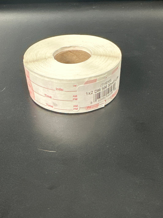 Hybsk 1 x 2 Inch Removable Shelf Life Labels for Food Rotation Use by Food Preparation Stickers Prep Date Total 500 Labels Per Roll (Black Font)