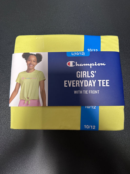 champion girls everyday tee with tie front (L)