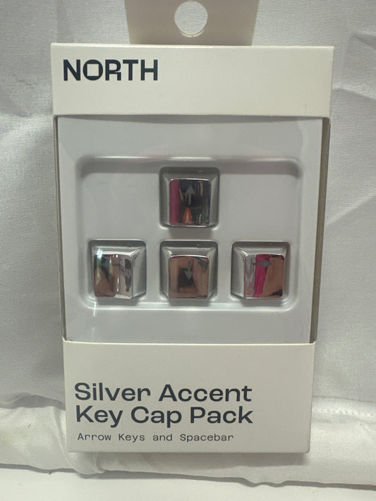 North Silver Accent Keycap Pack Chrome Keyboard Arrow Keys Set