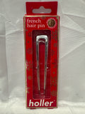 Holler French Hair Pin Silver Minimalist Hair Styling Tool