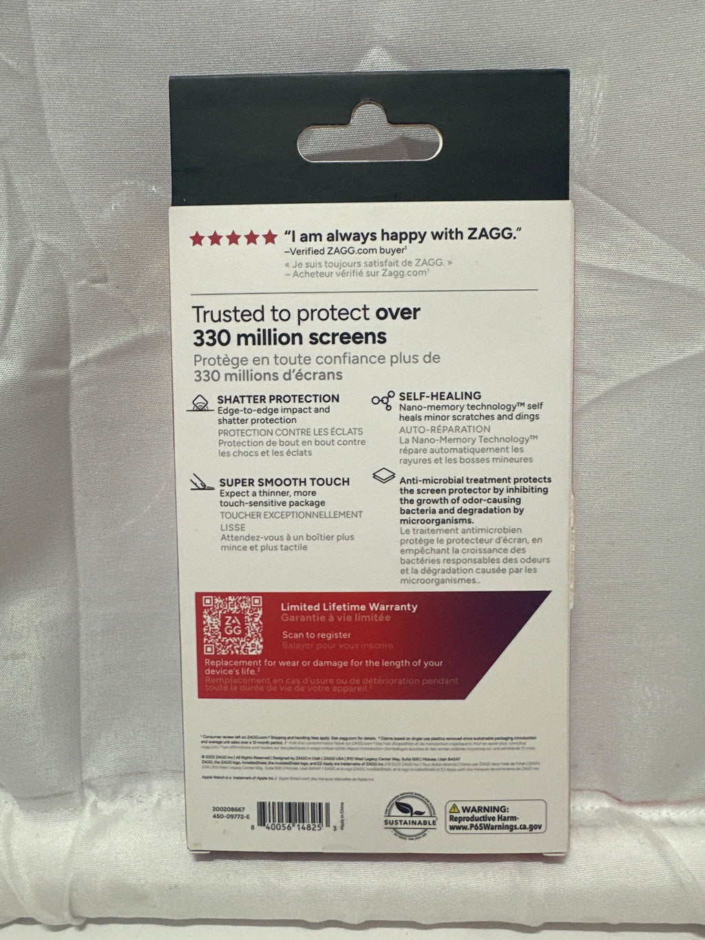 ZAGG InvisibleShield Apple Watch Screen Protector Clear Ultra