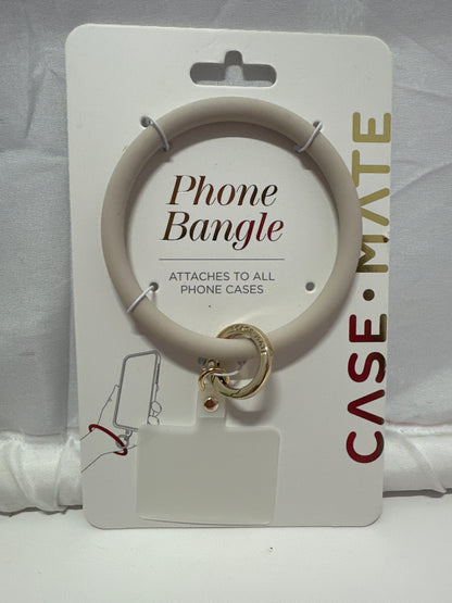 Case-Mate Phone Bangle Wrist Strap Beige Gold Ring Holder