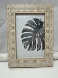 Threshold Global Diamond 4x6 Picture Frame Natural White Tabletop Frame