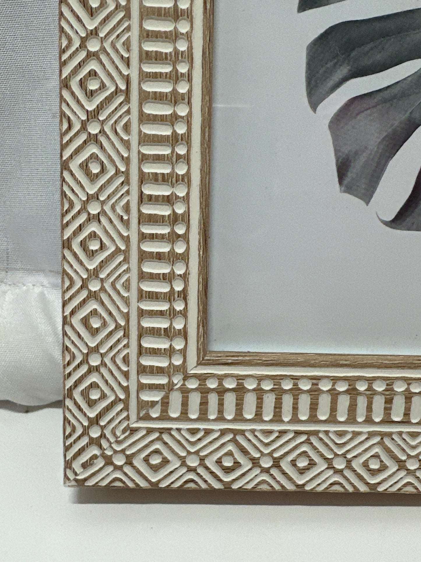 Threshold Global Diamond 4x6 Picture Frame Natural White Tabletop Frame