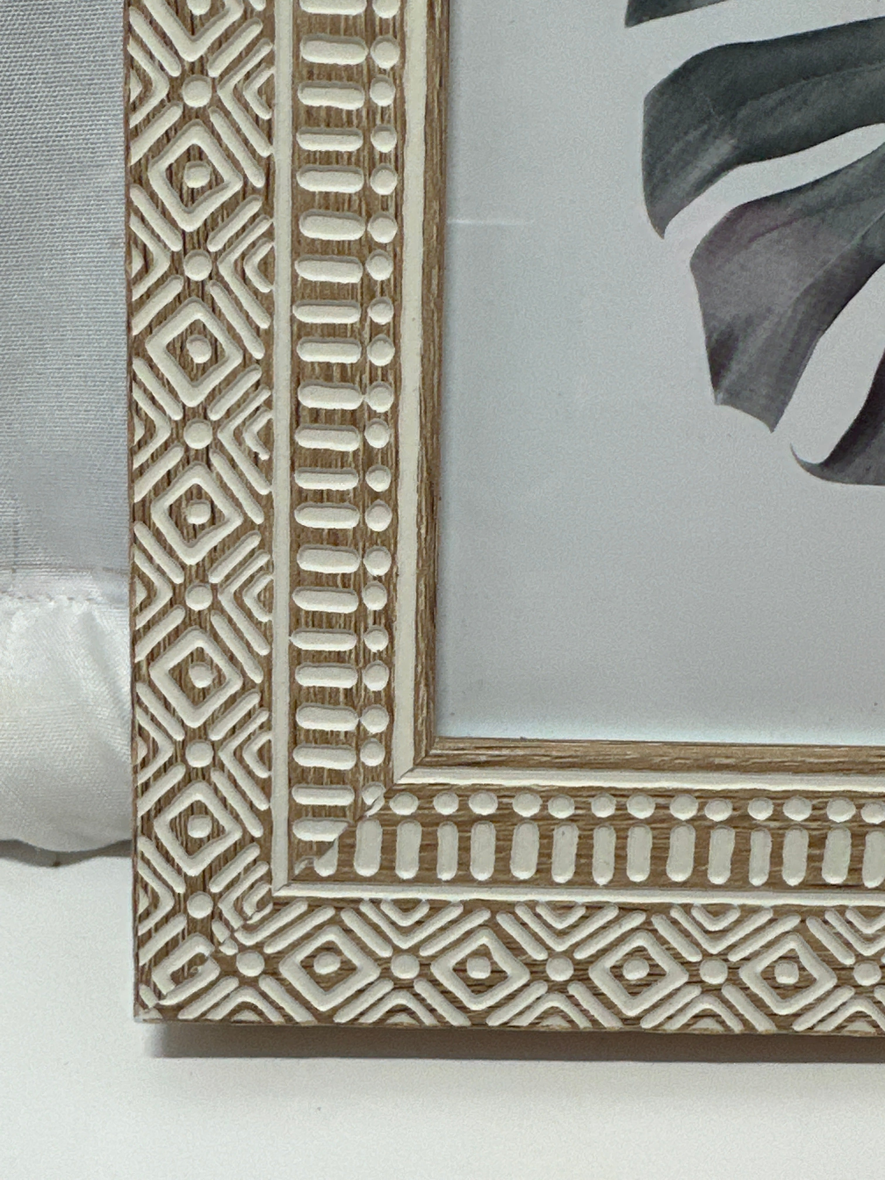 Threshold Global Diamond 4x6 Picture Frame Natural White Tabletop Frame