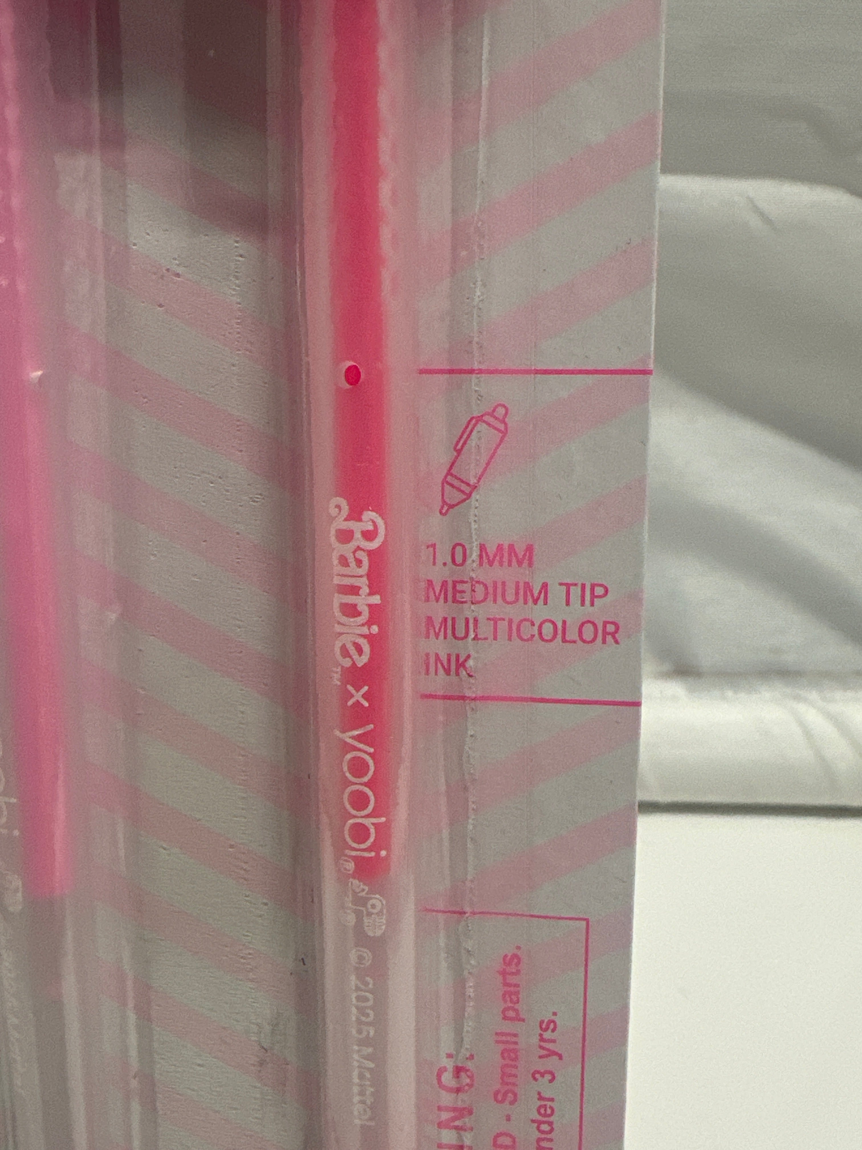 Barbie x Yoobi Gel Pens 3 Pack Cute Multicolor Ink Medium Tip