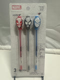 Marvel Spider-Man Yoobi Gel Pens 3 Pack Multicolor Ink Medium Tip