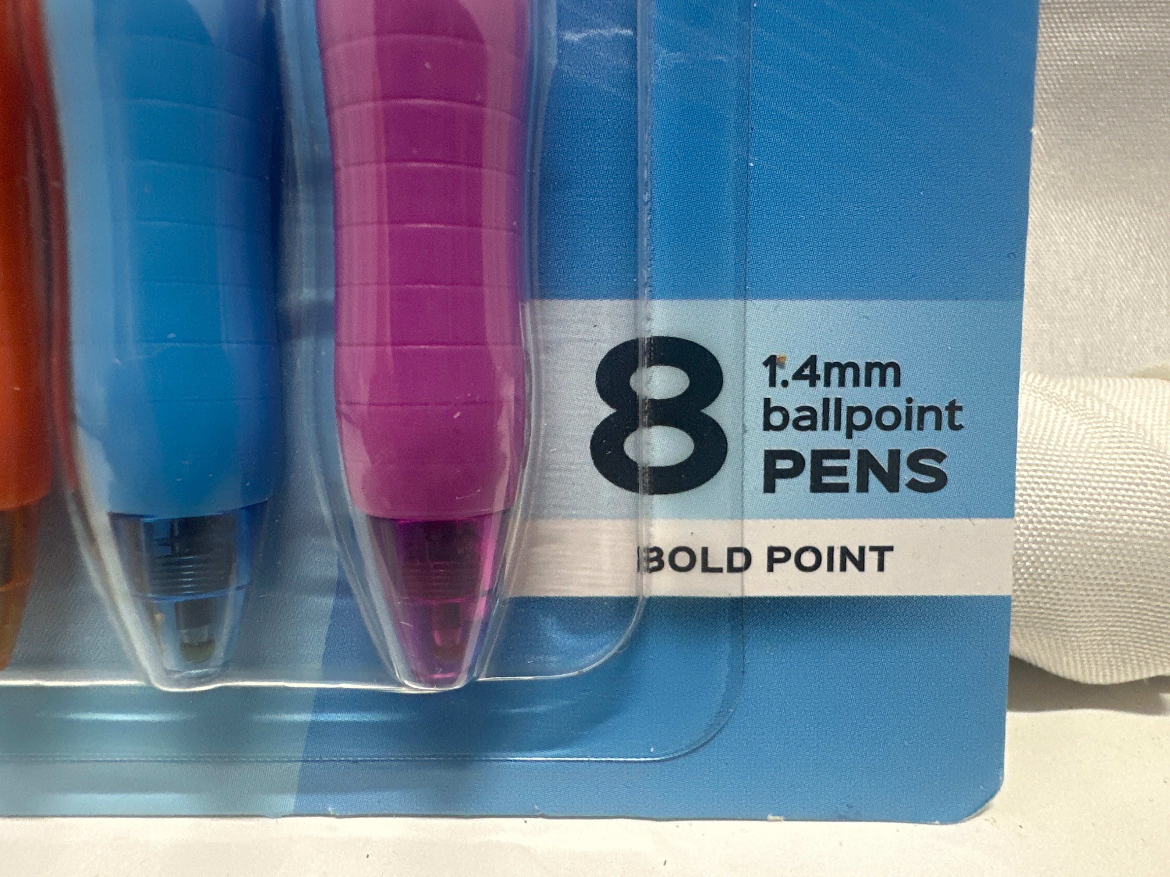 Paper Mate Profile Ballpoint Pens 8 Pack 1.4mm Bold Assorted Colors Comfort Grip