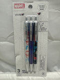Marvel Yoobi Spider Man Ballpoint Pens 3 Pack 1.0mm Black Ink School Office