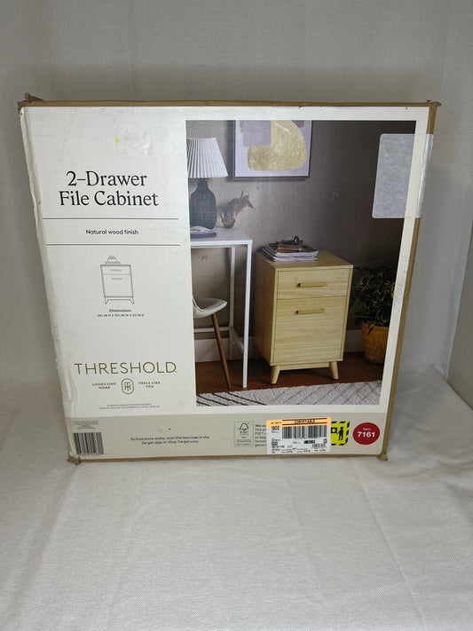 Threshold™ 2-Drawer File Cabinet – Natural Wood Finish