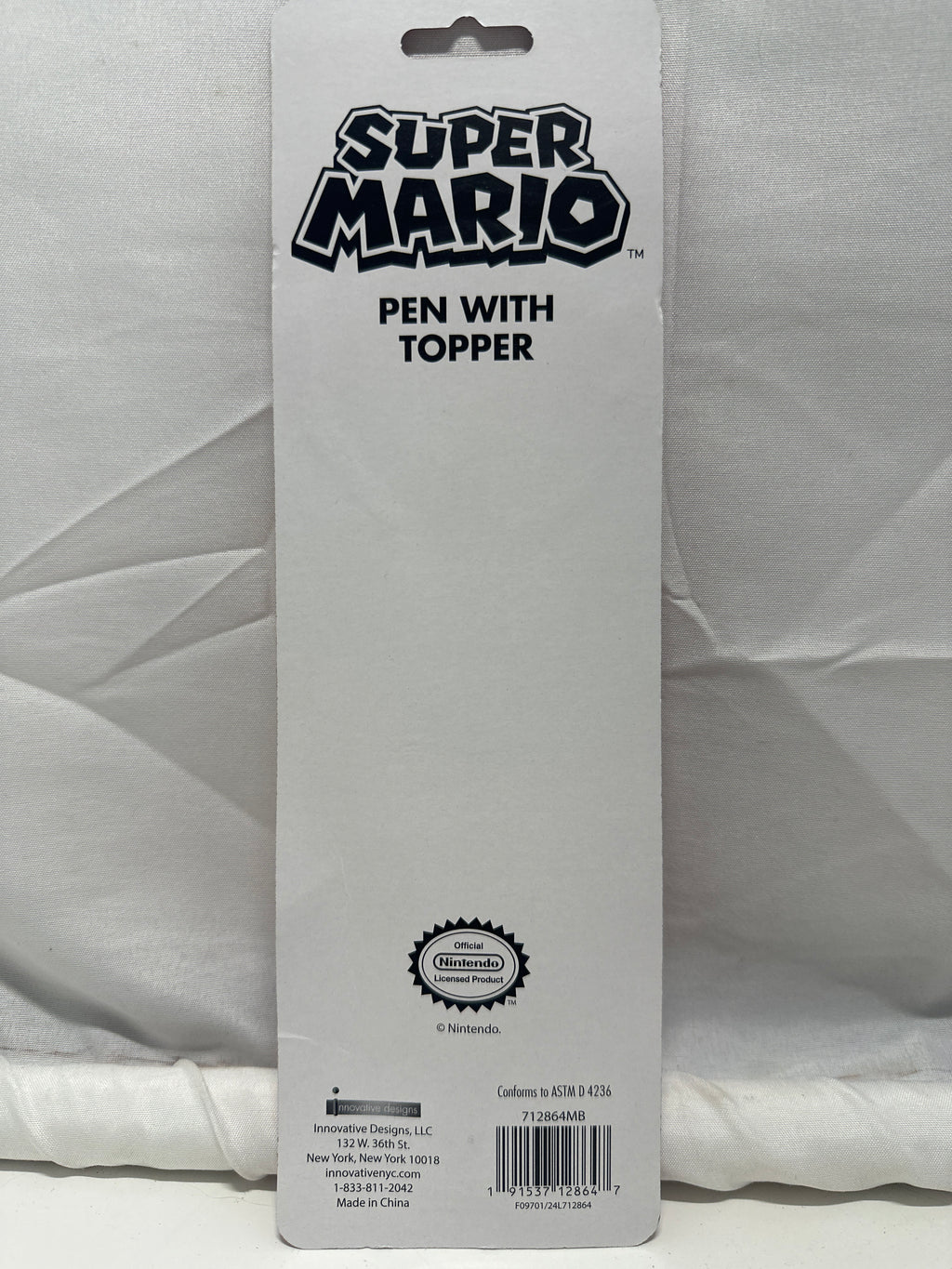 Super Mario Mushroom Pen with Topper Official Nintendo Licensed Novelty Pen