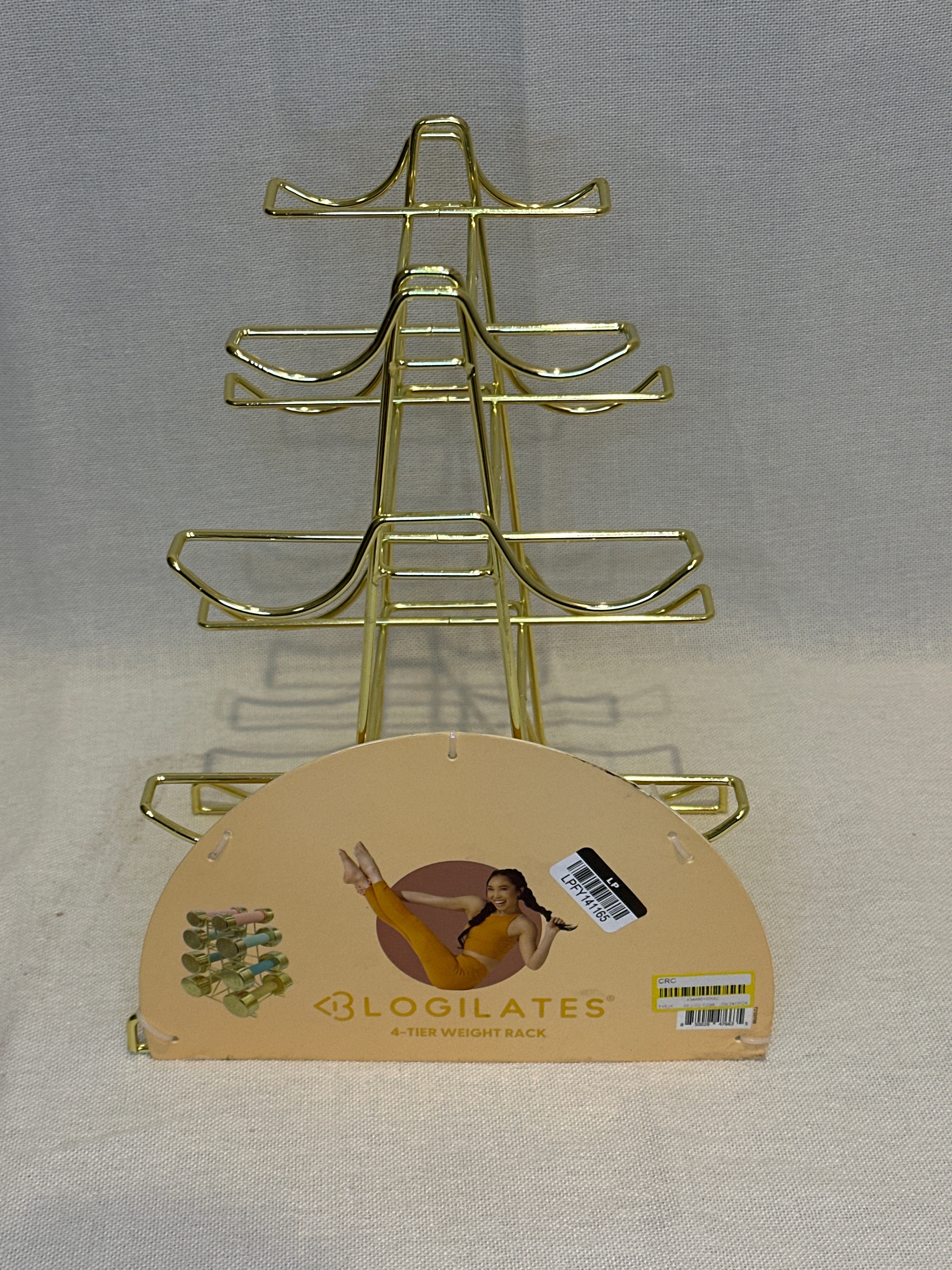 Blogilates 4 Tier Weight Rack - Gold