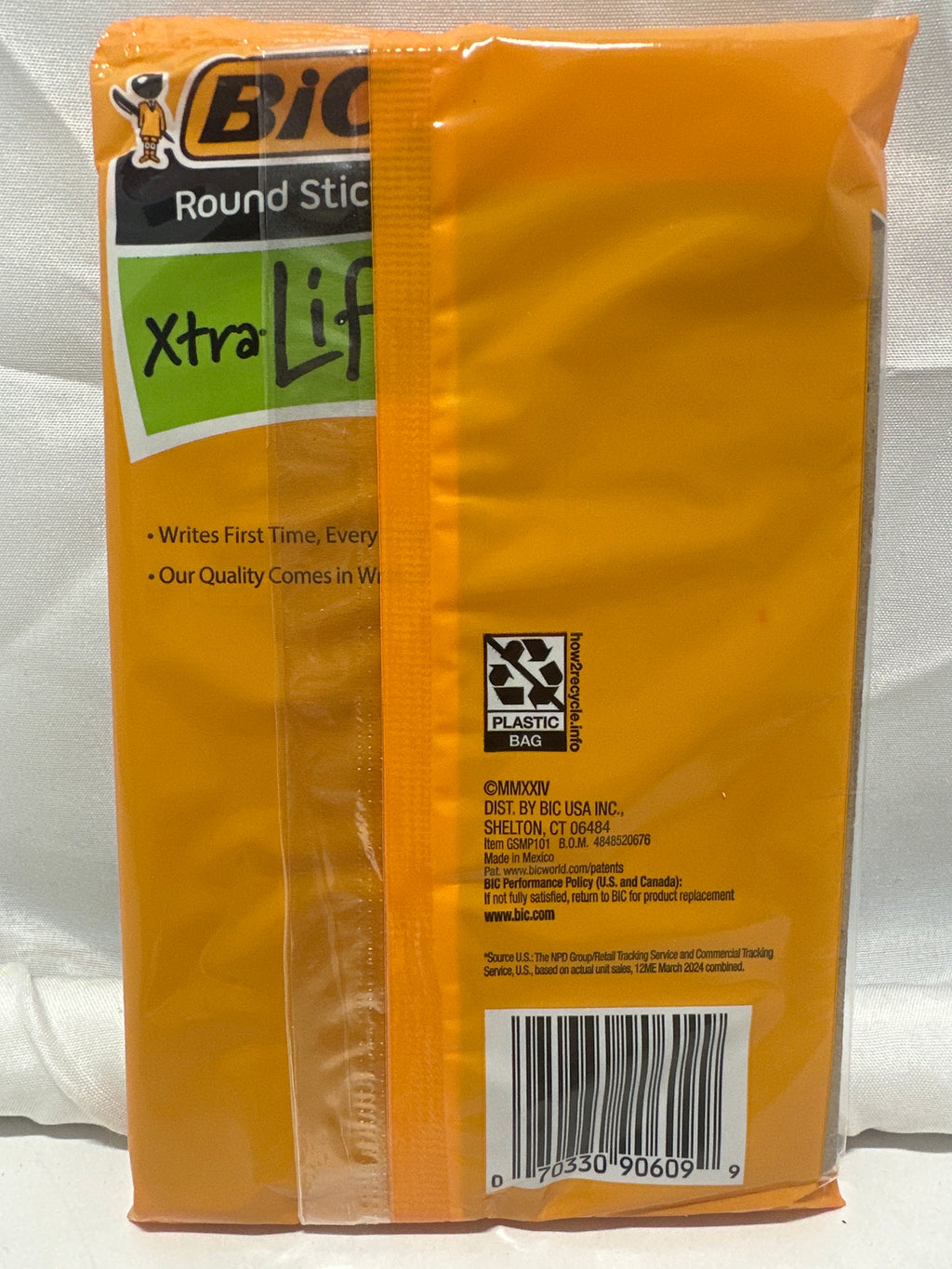 BIC Round Stic Xtra Life Ballpoint Pens Red Medium 10 Pack Bulk Writing Pens