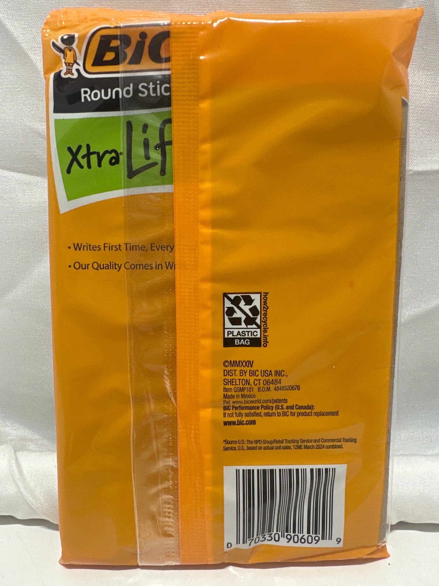 BIC Round Stic Xtra Life Ballpoint Pens Red Medium 10 Pack Bulk Writing Pens