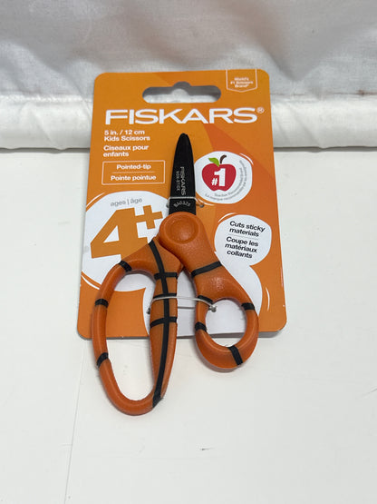 Fiskars Kids Scissors 3 Pack 5” Ages 4+ Blue Speckled Rainbow Basketball School