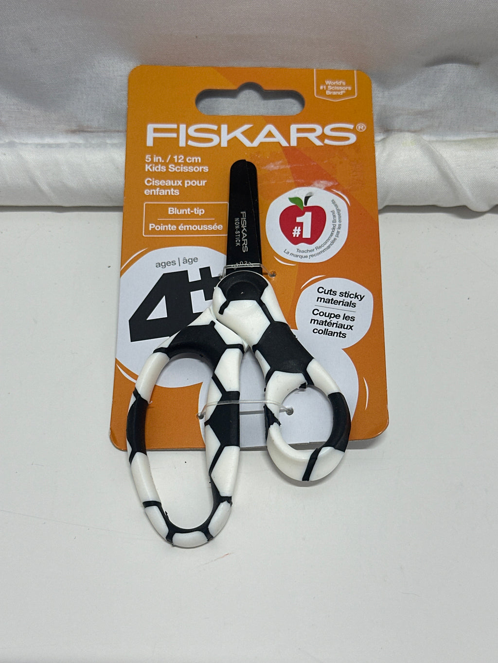 Fiskars Kids Scissors 3 Pack Basketball Soccer Rainbow Designs