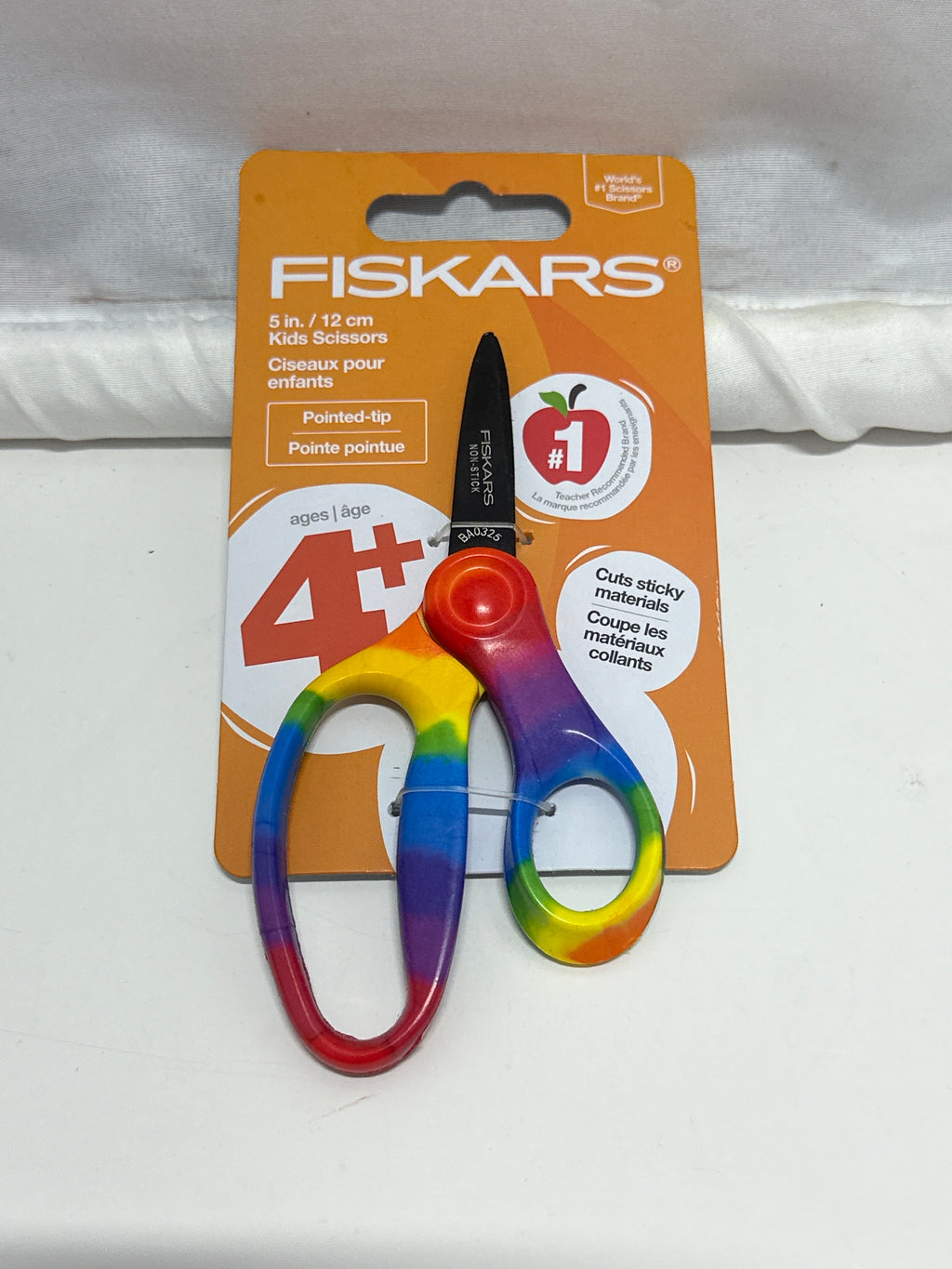 Fiskars Kids Scissors 3 Pack Basketball Soccer Rainbow Designs