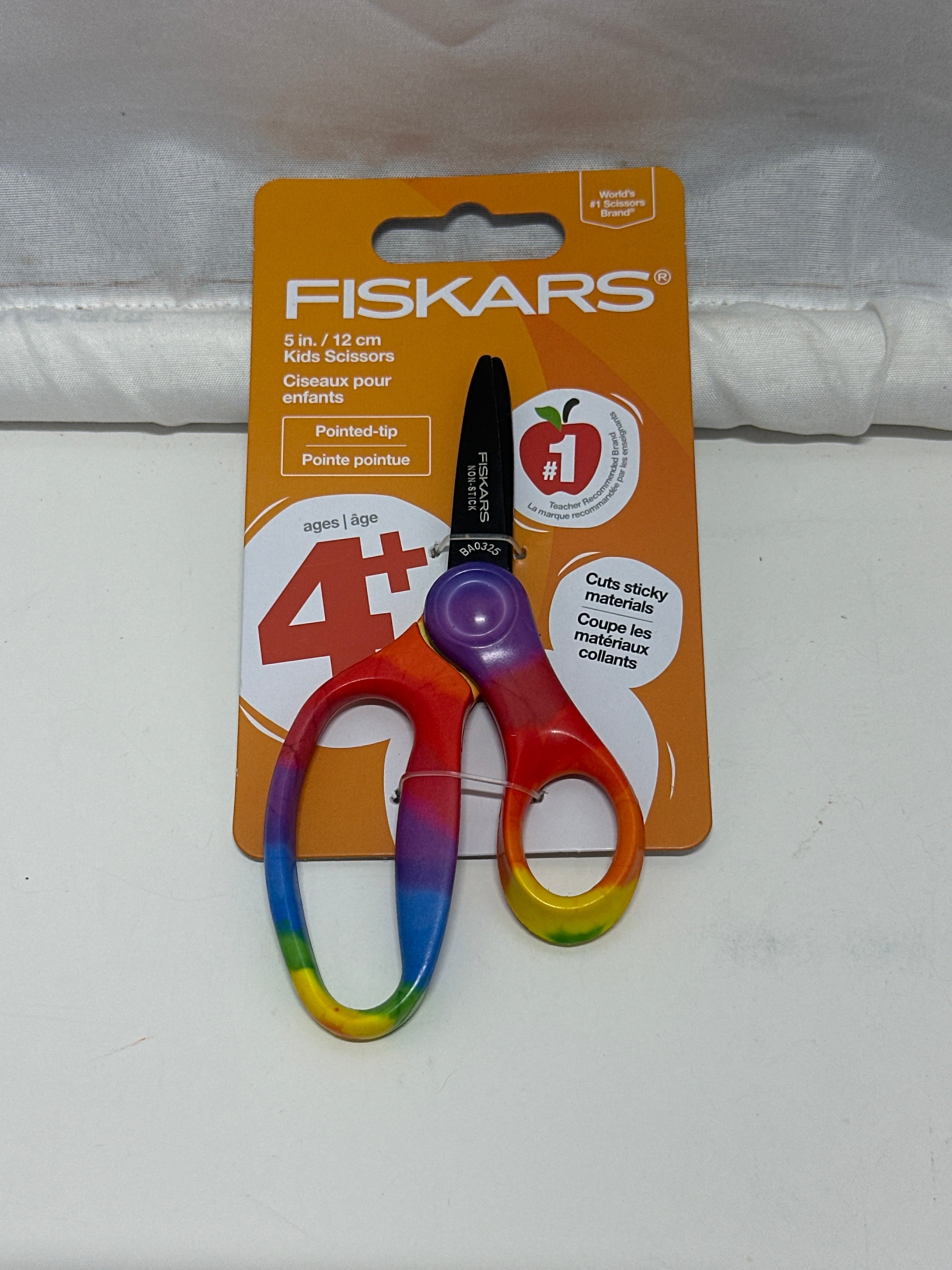 Fiskars Kids Scissors 3 Pack Rainbow Gradient Colorful Designs