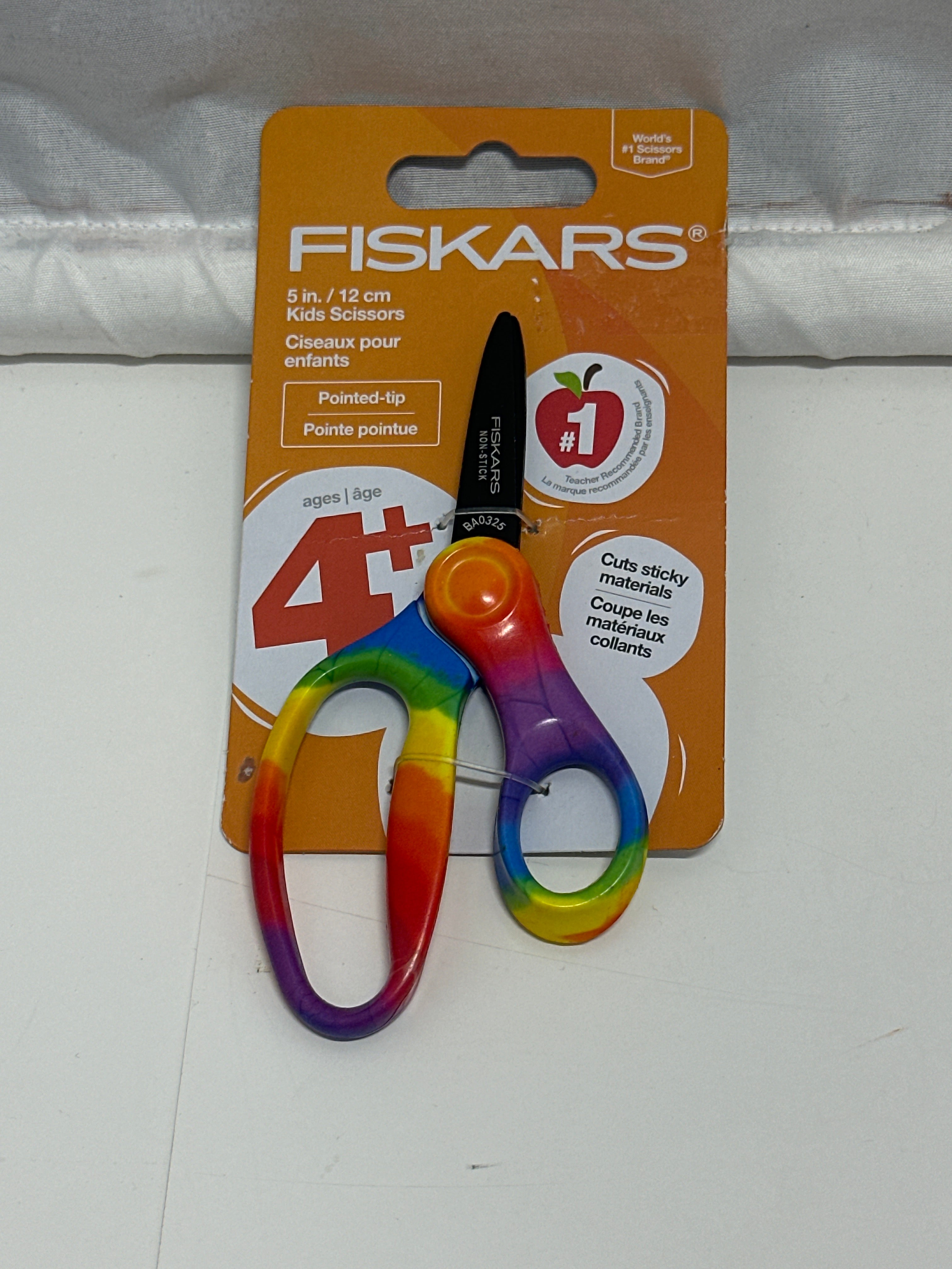 Fiskars Kids Scissors 4 Pack Mixed Colors Rainbow Blue Basketball