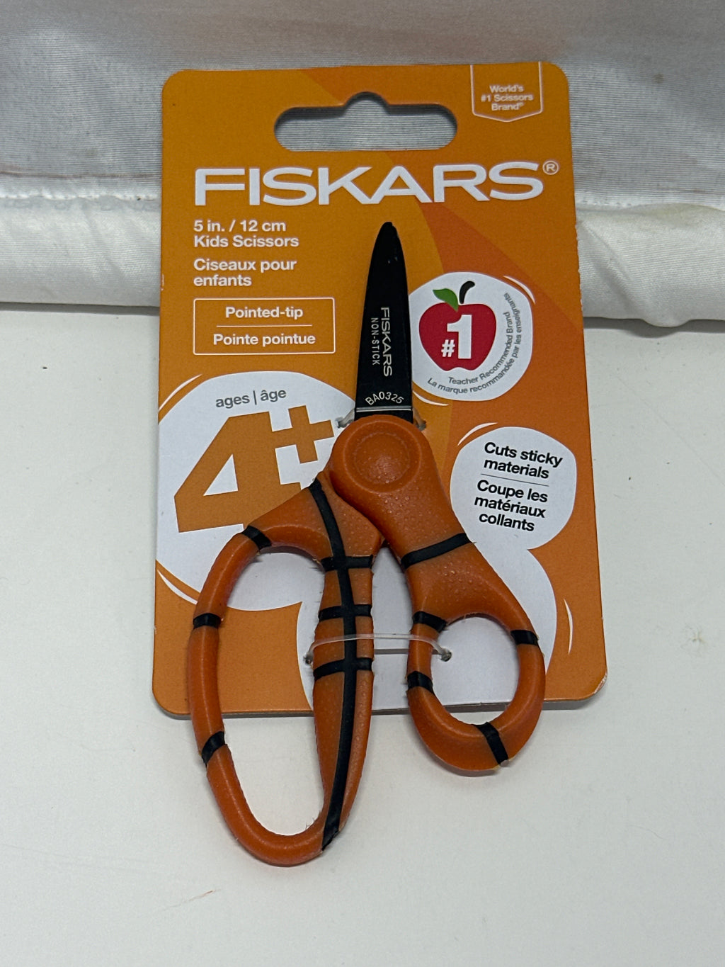 Fiskars Kids Scissors 4 Pack Mixed Colors Rainbow Blue Basketball