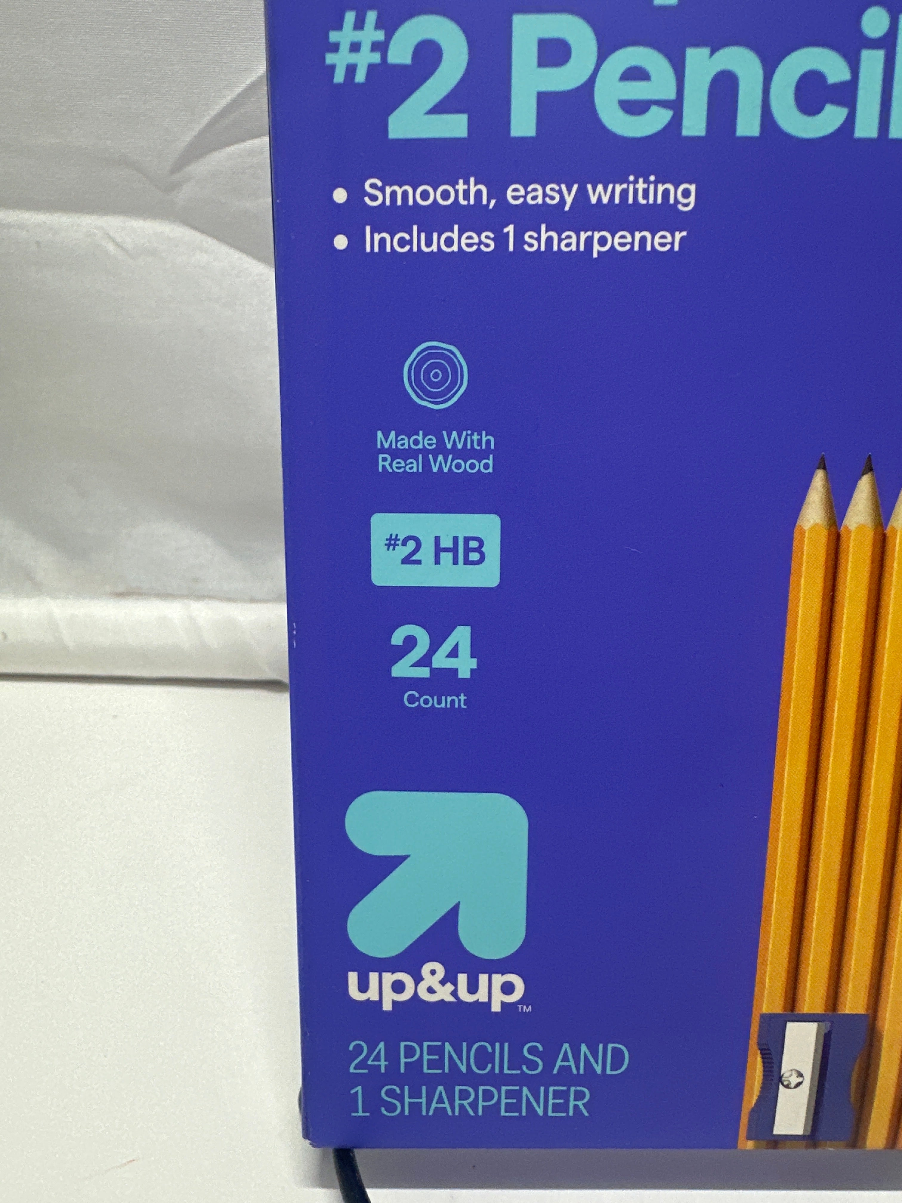 up&up #2 HB Sharpened Pencils 24 Count Yellow w Sharpener Pack