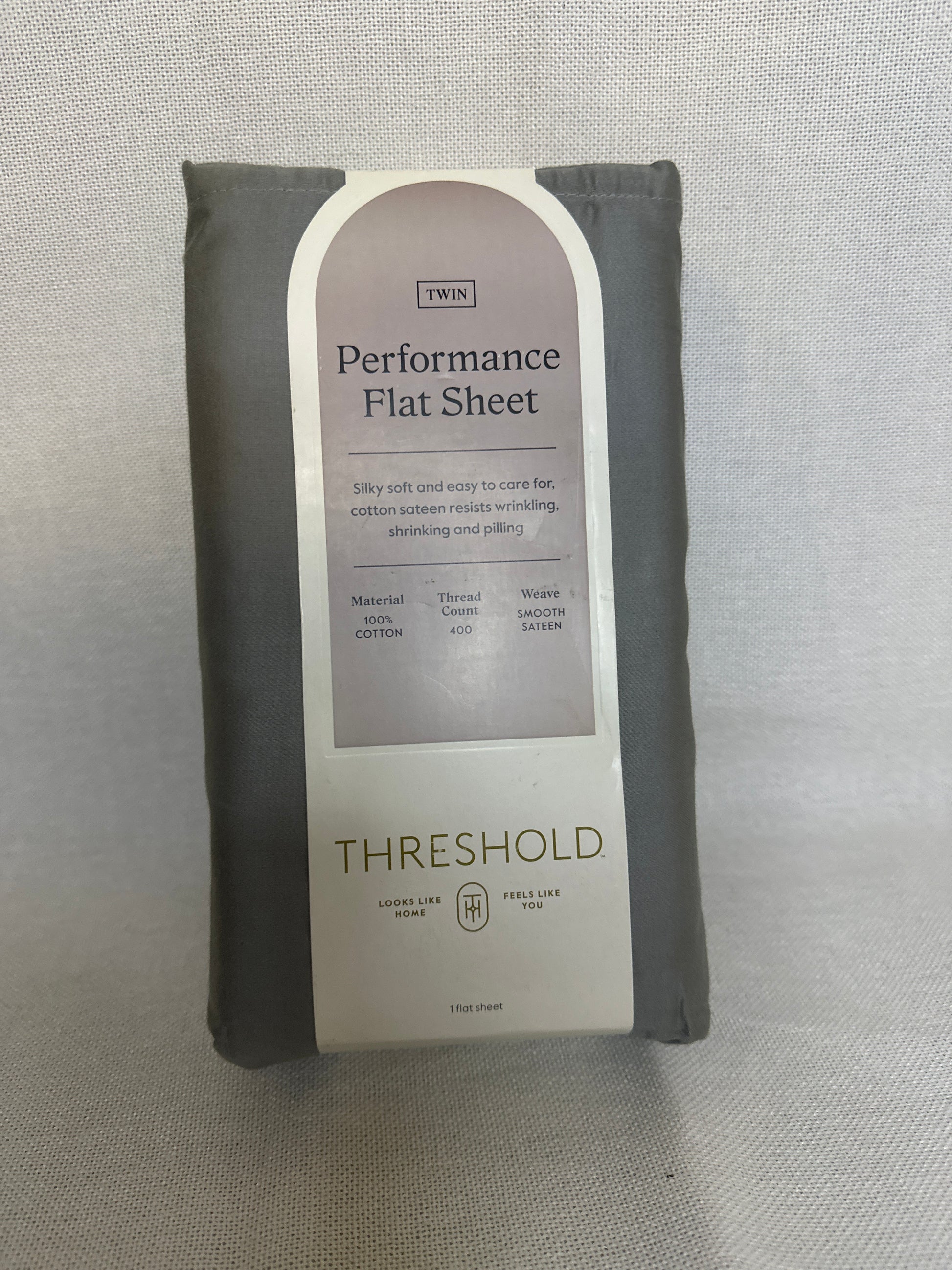 400 Thread Count Performance Flat Sheet - Threshold™- Dark Gray
