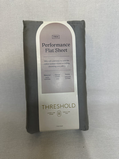 400 Thread Count Performance Flat Sheet - Threshold™- Dark Gray
