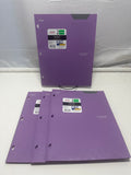 Mead Five Star 2 Pocket Poly Folders 4 Pack Purple Durable 3 Hole Punch School
