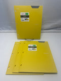 Mead Five Star 2 Pocket Poly Folders 4 Pack Yellow Durable 3 Hole Punch School