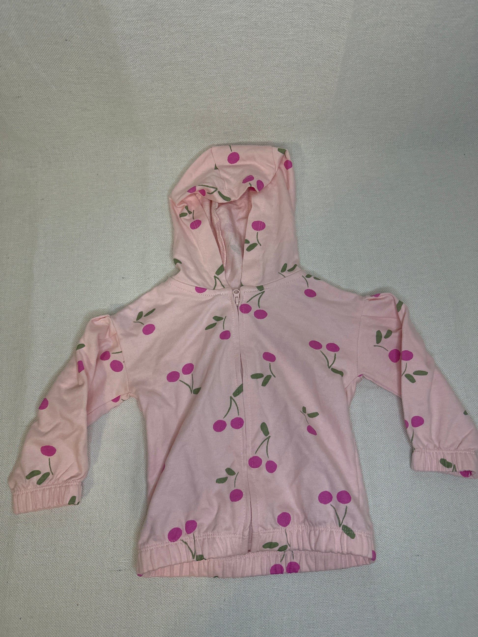 Carters Cherry Zip up jacket girls 18m