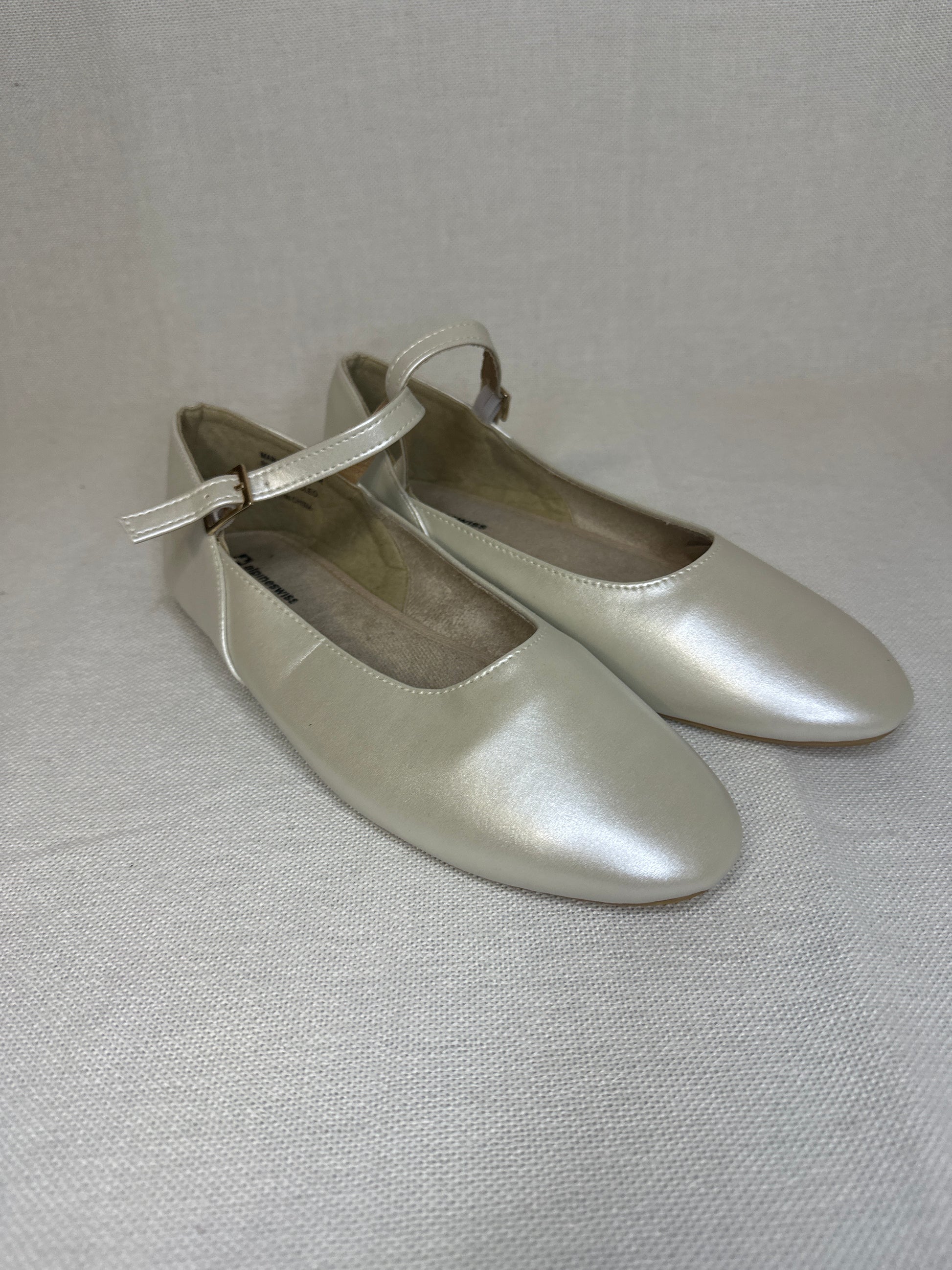 Alpine Swiss Cleo Women’s Mary Jane Ballet Flats Stylish Comfy Round Toe Dress Shoes Adjustable Strap Versatile for Casual Work or Dressy Occasions-8W