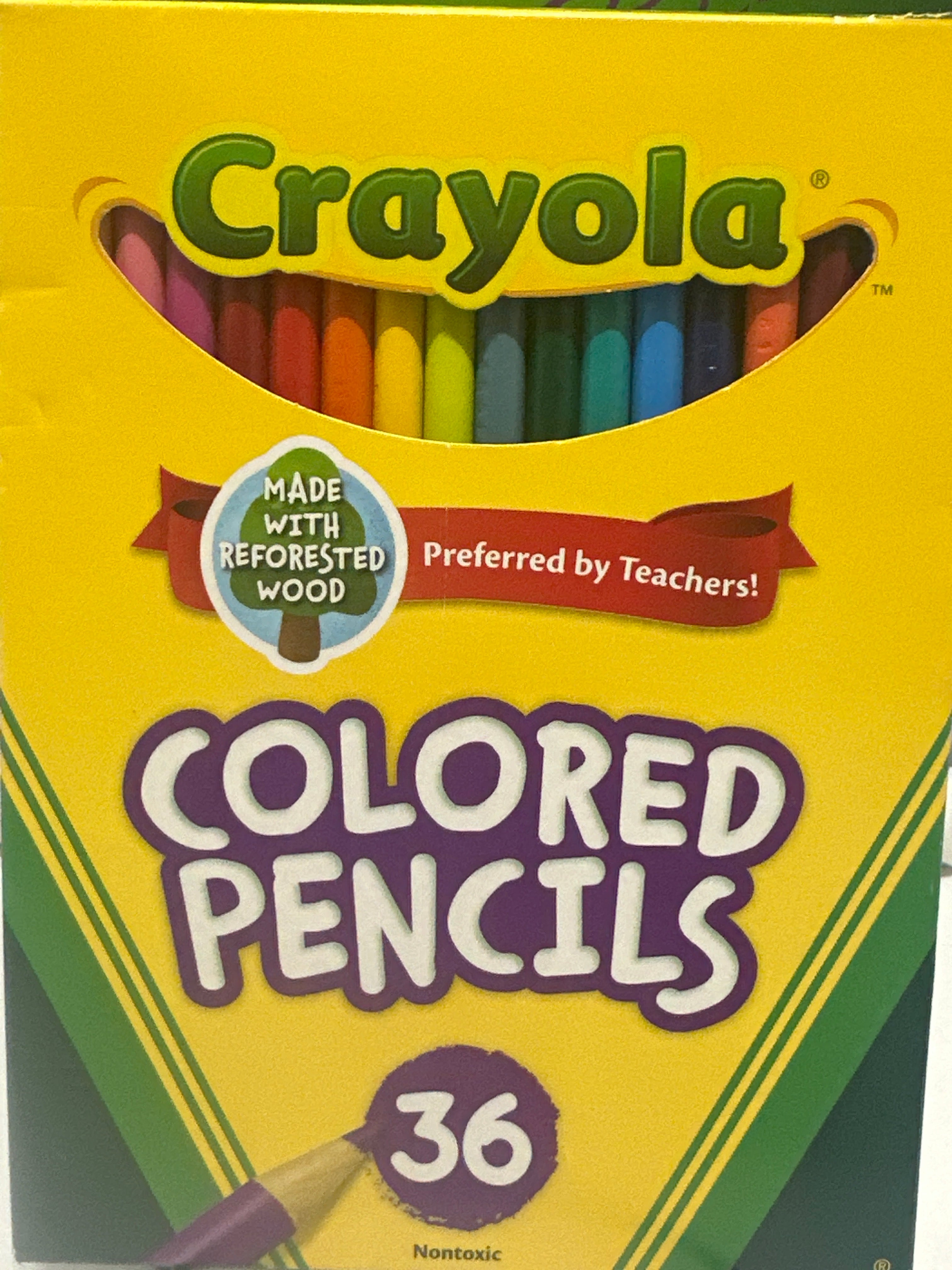 Crayola 36 Count Colored Pencils Pre-Sharpened Nontoxic Multicolor