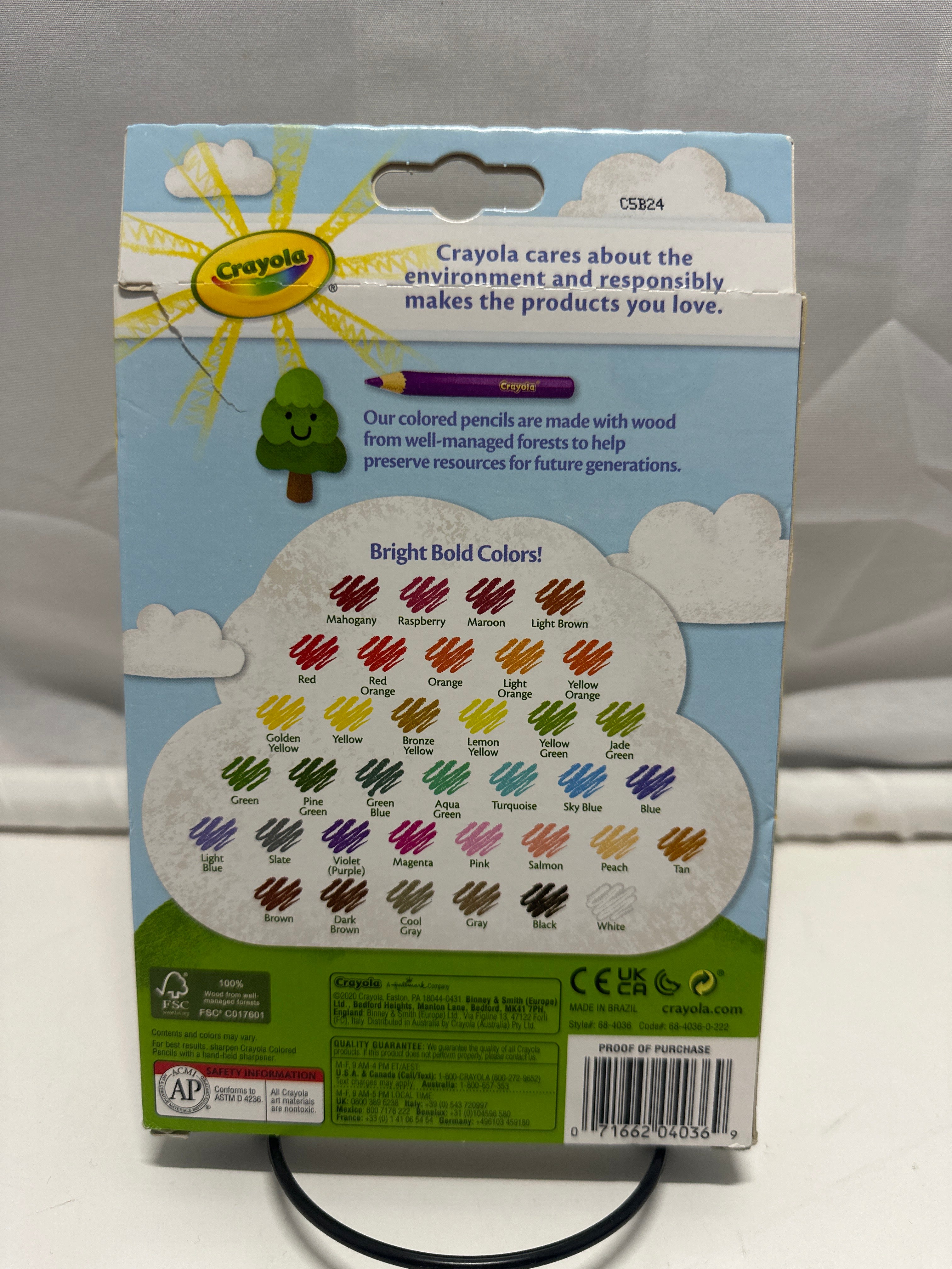Crayola 36 Count Colored Pencils Pre-Sharpened Nontoxic Multicolor