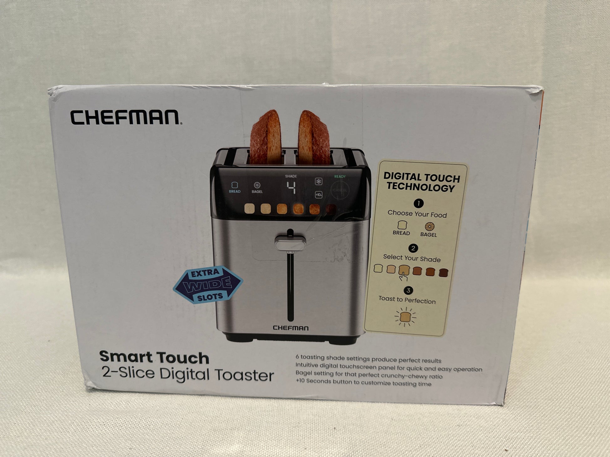 Chefman 2-Slice Stainless Steel Smart Toaster