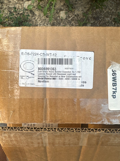 Easy Grove 7in 1,150 Lumens Round LED Recessed Light 12 Pack