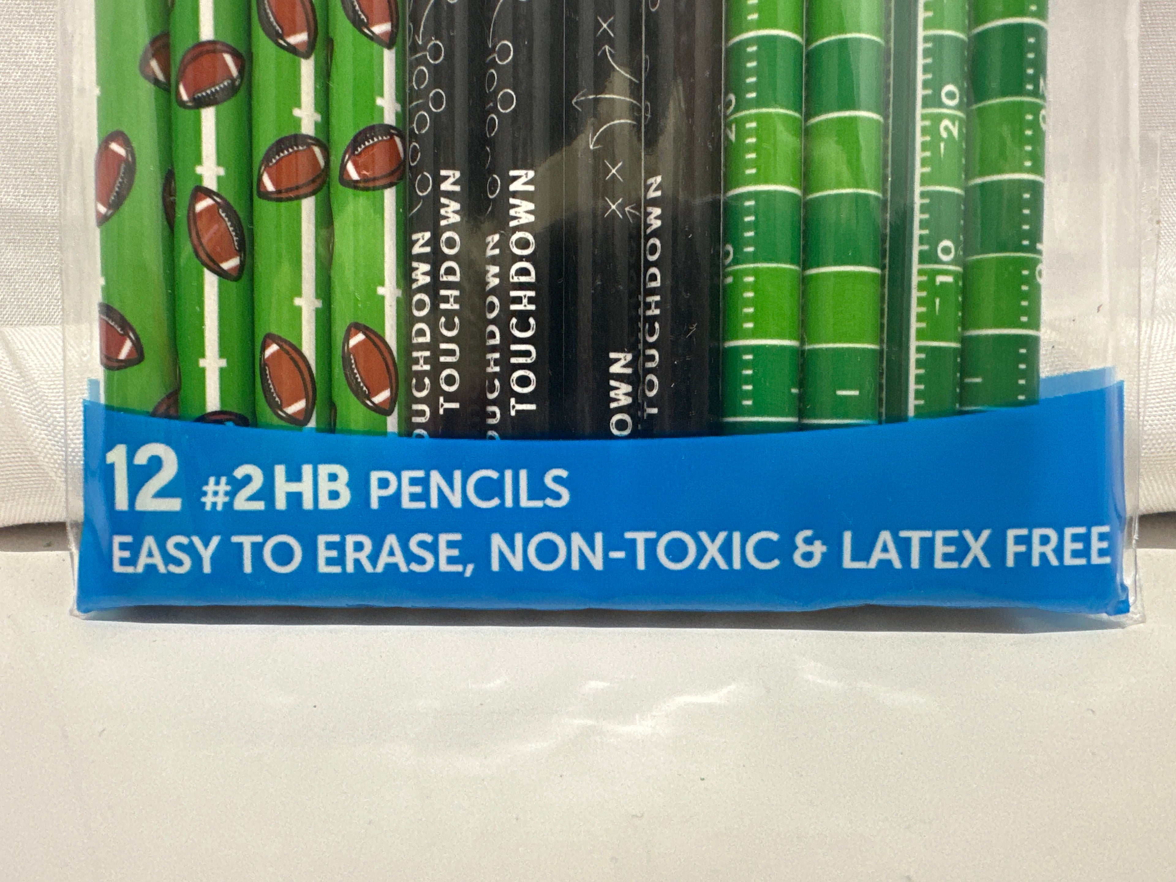 Scribble Stuff Football #2 HB Pencils 12 Pack Sports Theme School Supplies