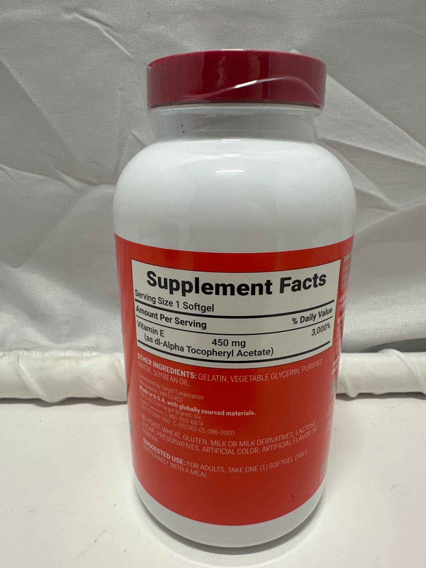 Up & Up Vitamin E 450mg 1000 IU Softgels 200 Count Immune Health Supplement