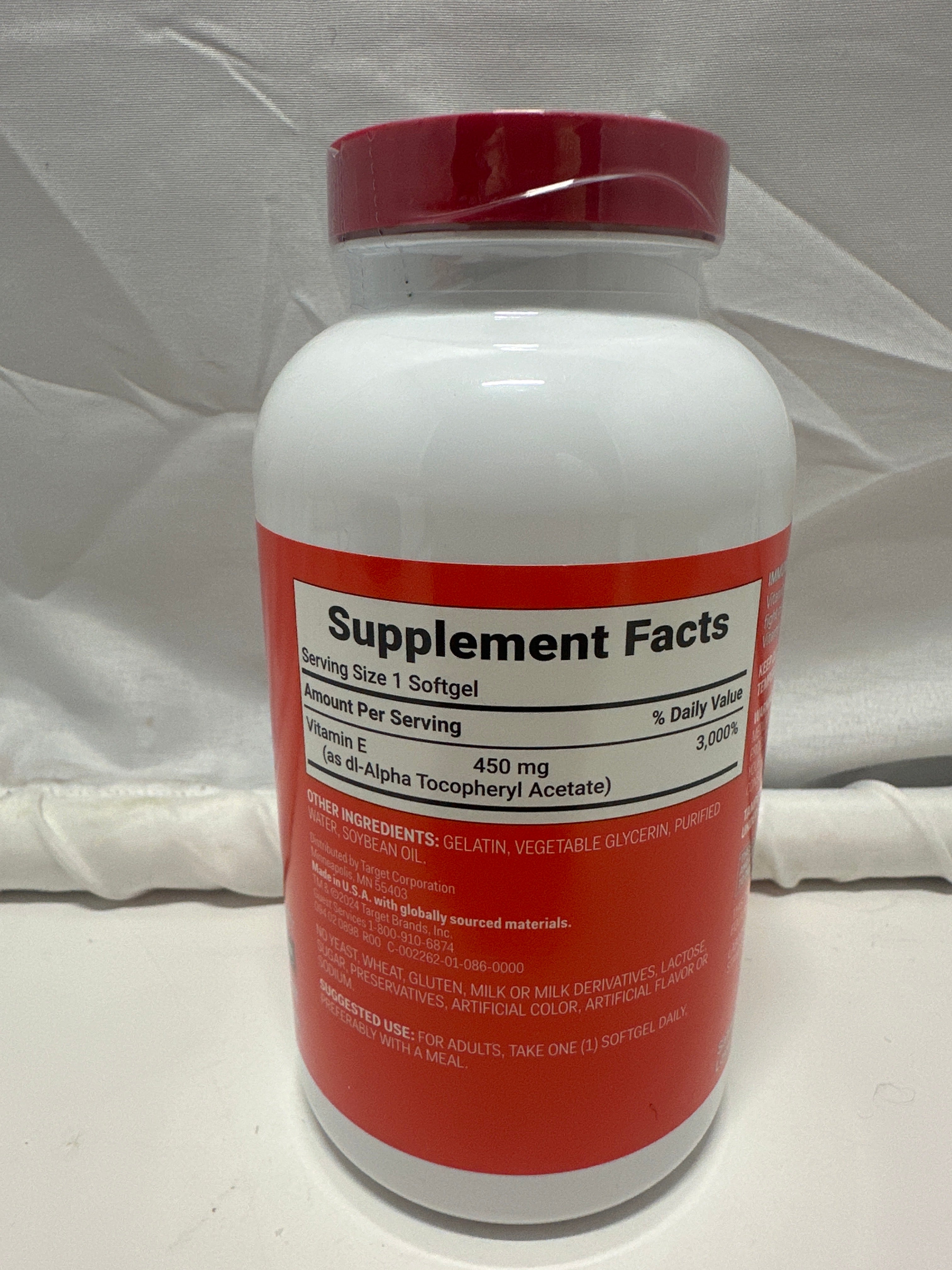 Up & Up Vitamin E 450mg 1000 IU Softgels 200 Count Immune Health Supplement