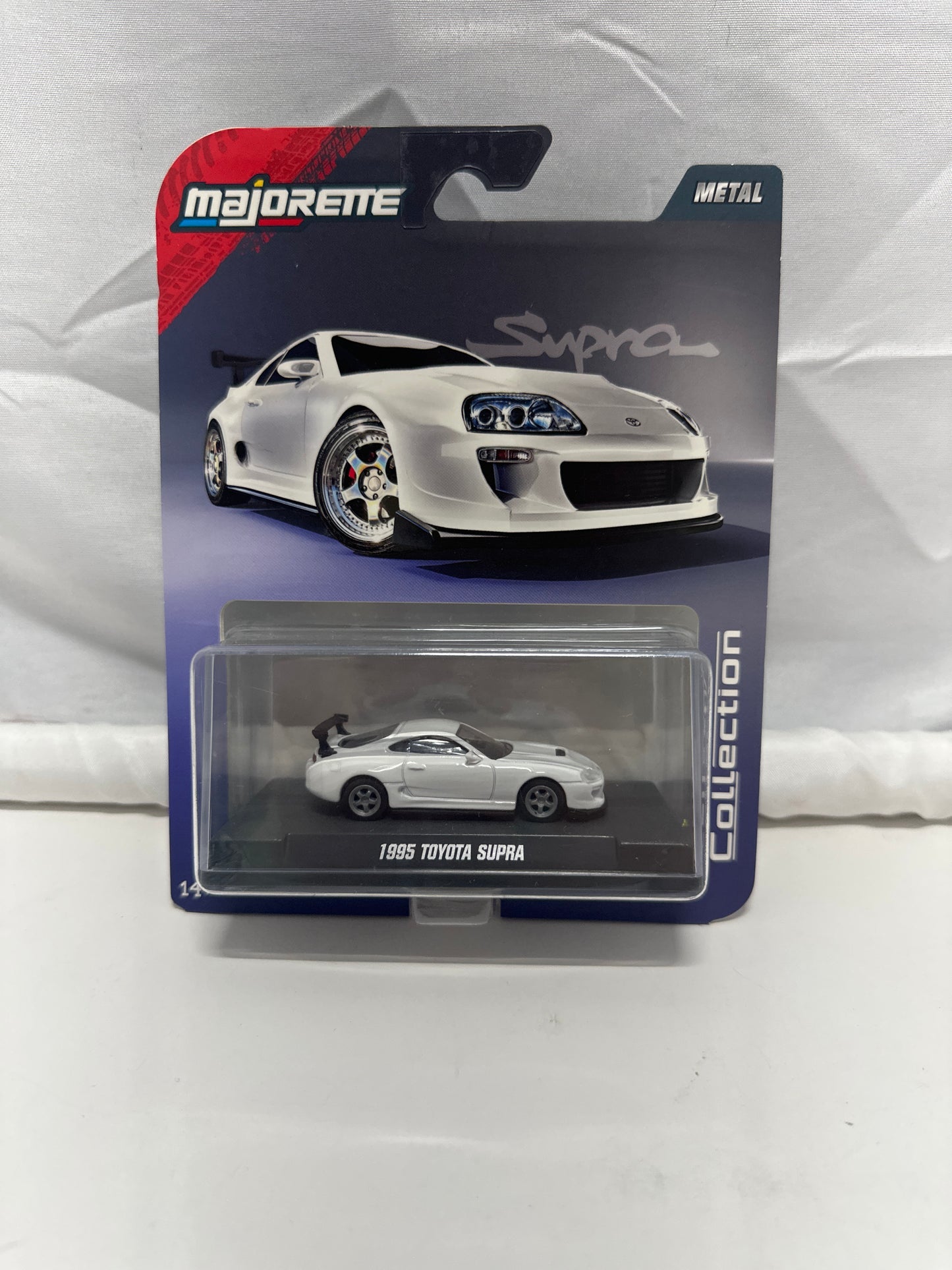 Majorette 1995 Toyota Supra White 1:64 Collector Series Diecast Car